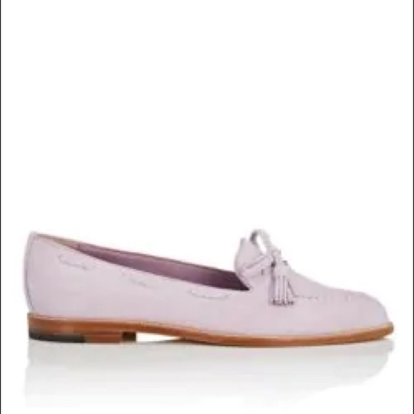 Manolo Blahnik Erica Lilac Suede Loafer 10.5 - Picture 3 of 8